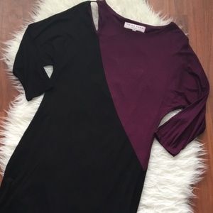 EUC Trina Turk Purple & Black Dress